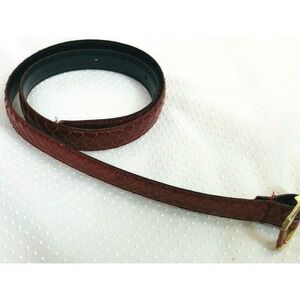 Cassidy Genuine Snake Skin Womens Belt Red Size Medium 3/4" Adjustable Length